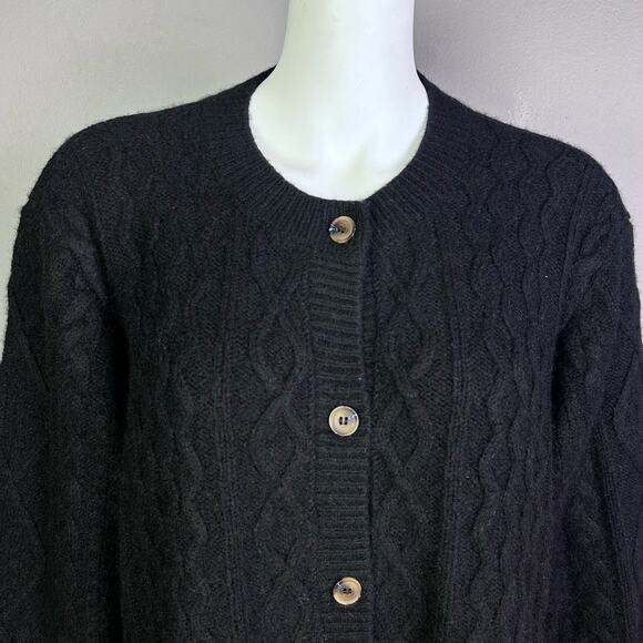 Favorite Daughter cardigan XL chunky cashmere oversized cable knit fisherman - Picture 8 of 16